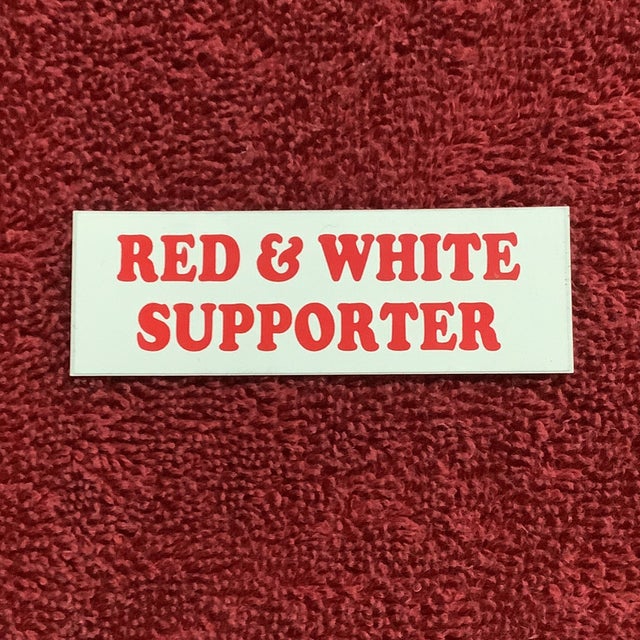 Red & White Supporter Sticker